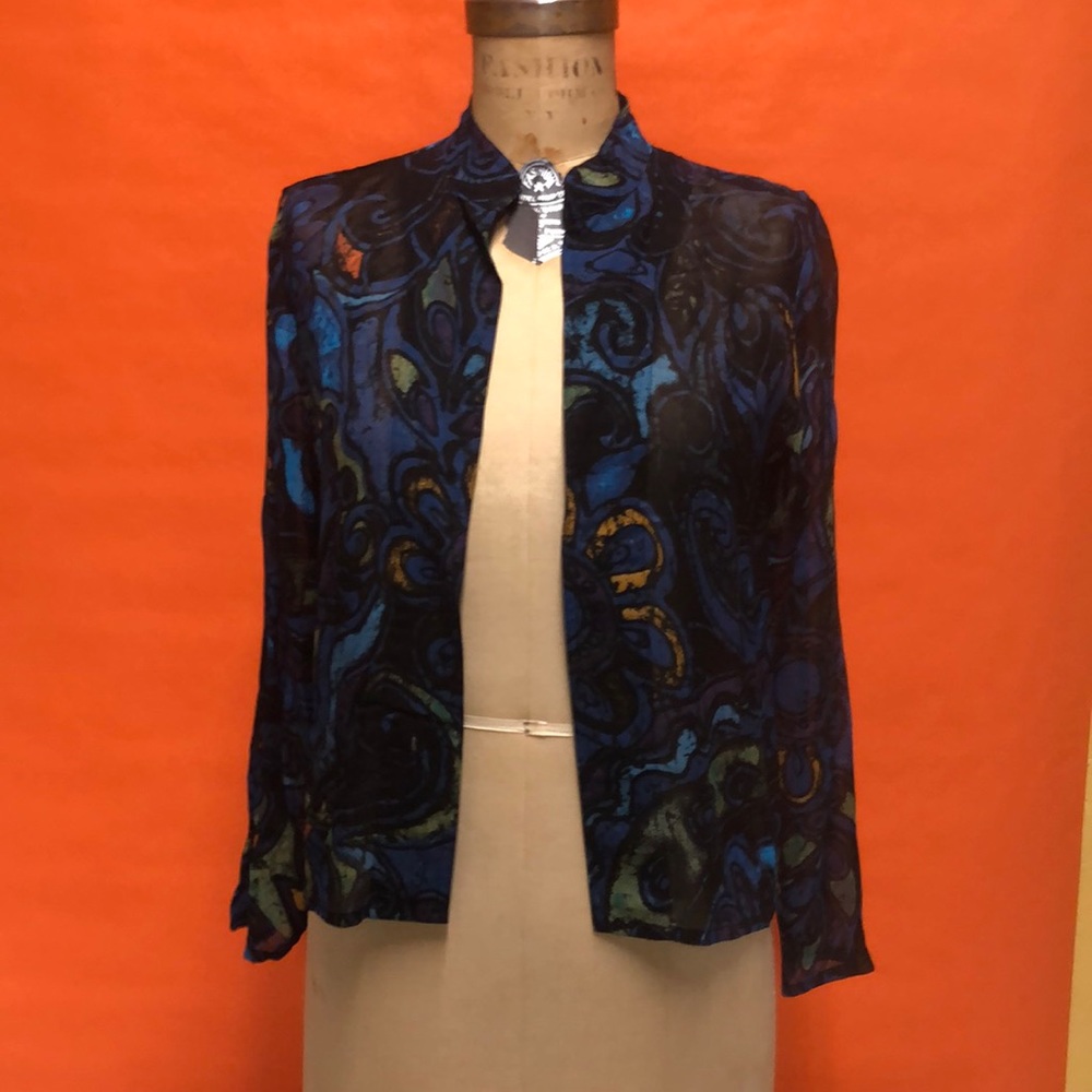 Chico's Long Sleeve Open Blouse